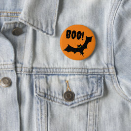 Badges - Boo! Vleermuis Halloween Ronde Button 5,7 Cm