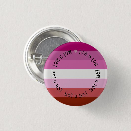 Badges - Lesbian Love is Love Pride Flag Button (Voorkant /achterkant)