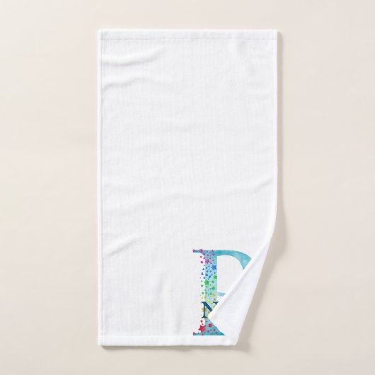 Badgeset met monogram Letter P Bad Handdoek (Handdoek)