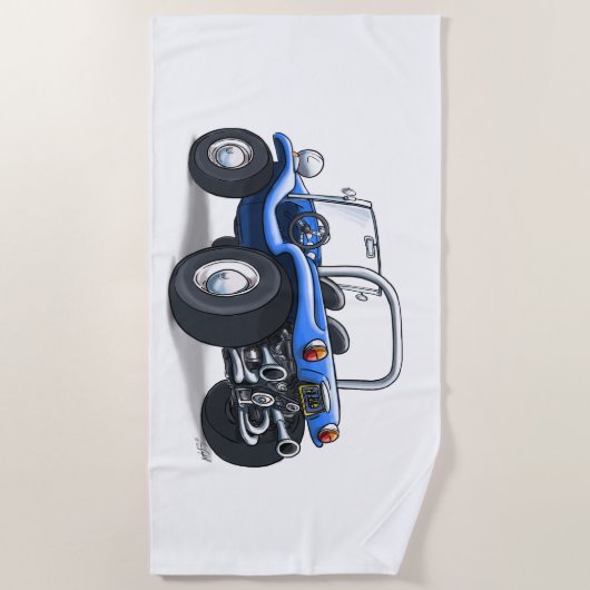 badhanddoek (blauwe opening) (Voorkant)