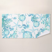 Badhanddoek Blauwgroen Blue Seahorse Sanddollar Se (Badhanddoek)