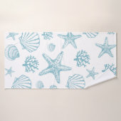 Badhanddoek Blauwgroen Zeeschelp Zeester Beachy Pa (Badhanddoek)