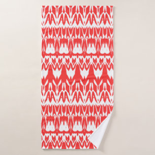 Badhanddoek, een tijdje & rood naadloos klassiek o badhanddoek