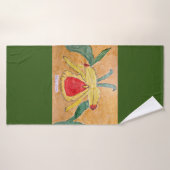 Badhanddoek met abstract botanisch ontwerp (Badhanddoek)