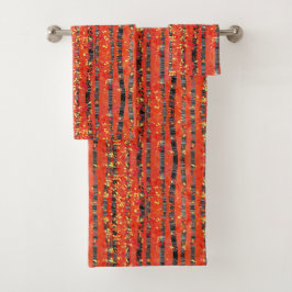 Badhanddoek met berkenbos landschapschildering Se Bad Handdoek