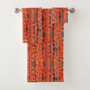 Badhanddoek met berkenbos landschapschildering Se Bad Handdoek