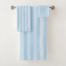 Badhanddoek met blauwe strepen