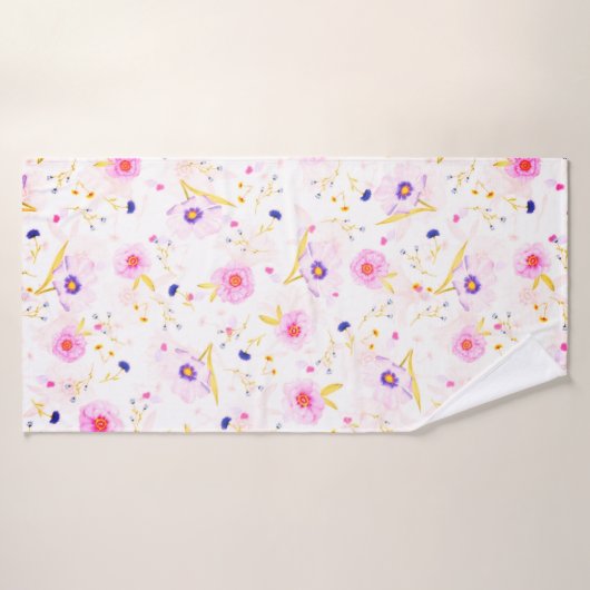 Badhanddoek met bloemen (Badhanddoek)