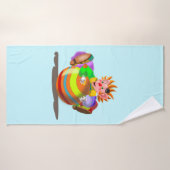 Badhanddoek met gelukkige clown (Badhanddoek)