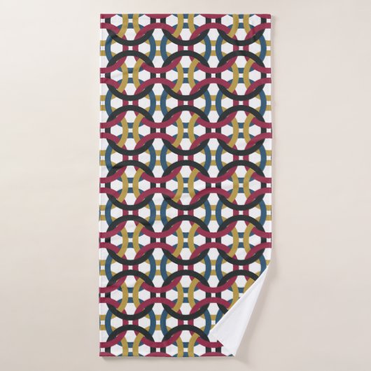 Badhanddoek met verstrengelde ringen (Badhanddoek)