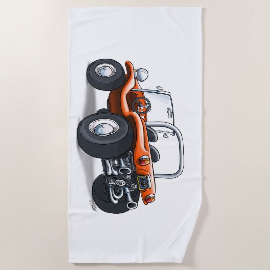 badhanddoek (oranje opening) (Voorkant)