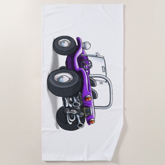 badhanddoek (paarse opening) (Voorkant)