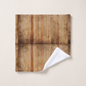 Badhanddoek Rustic Hout Bruin & Beige Bad Handdoek (Wasdoekje)