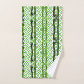 Badhanddoek set groen, zwart, wit weefsel bad handdoek (Handdoek)