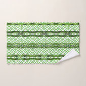 Badhanddoek set groen, zwart, wit weefsel bad handdoek (Handdoek)