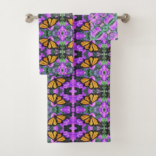Badhanddoek Set Monarch op Asters Bad Handdoek (Insitu)
