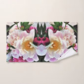 Badhanddoek Set - roze en witte pioenen Bad Handdoek (Handdoek)