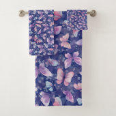 Badhanddoek set vlinderpatroon#1 bad handdoek (Insitu)