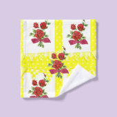 Badhanddoek Sets Bloemmotief Bad Handdoek (Wasdoekje)