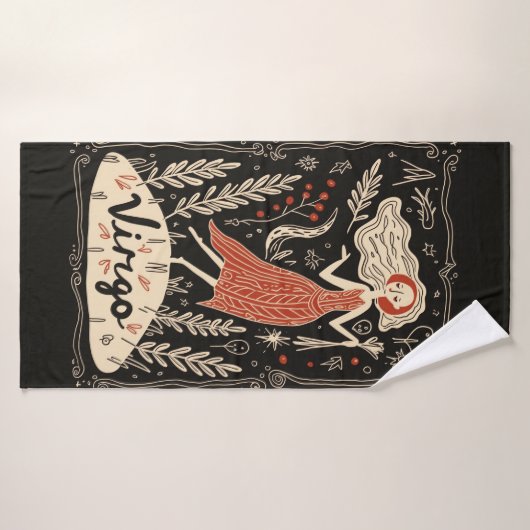 Badhanddoek Virgo Celestial Zodiac Art (Badhanddoek)