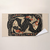 Badhanddoek Vissen Celestial Zodiac Art (Badhanddoek)