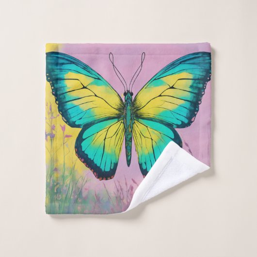 Badhanddoek vlinderontwerp bad handdoek (Wasdoekje)