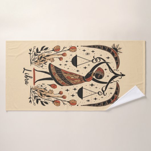 Badhanddoek Weegschaal Celestial Zodiac Art (Badhanddoek)