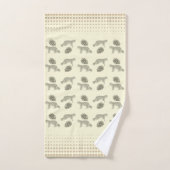 Badhanddoeken Crème Modern blad & Leuk Tijger Patr Bad Handdoek (Handdoek)