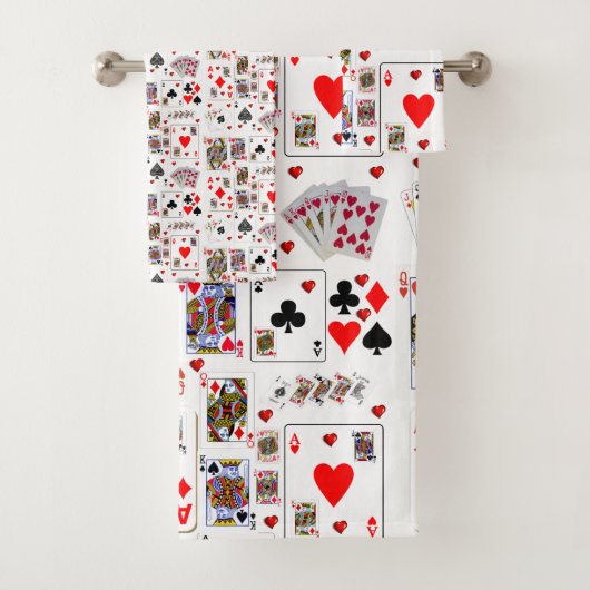 Badhanddoeken sets aas speelkaarten bad handdoek (Insitu)
