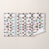 Badhanddoeken stellen politieauto's in bad handdoek (Handdoek)