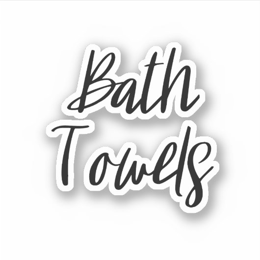 Badhanddoeken Sticker (Voorkant)