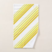 Badhanddoeken - tinten gele diagonale strepen bad handdoek (Handdoek)
