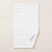 Badhanddoekenset met initiële letter F en bloemmot Bad Handdoek (Handdoek)