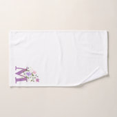 Badhanddoekenset met initiële letter M en bloemmot Bad Handdoek (Handdoek)