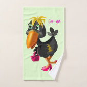 Badhanddoekenset met moderne vogel bad handdoek (Handdoek)