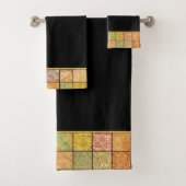 Badhanddoekenset met patrooncollage bad handdoek (Insitu)