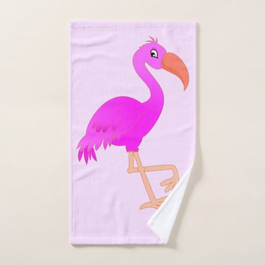 Badhanddoekenset met roze flamingo bad handdoek (Handdoek)
