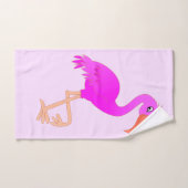 Badhanddoekenset met roze flamingo bad handdoek (Handdoek)