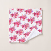Badhanddoekenset met rozen bad handdoek (Wasdoekje)