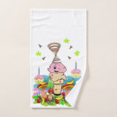 Badhanddoekensets, Twin Happy Birthday Cupcake Bad Handdoek (Handdoek)