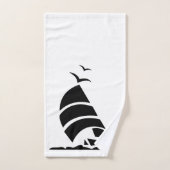 Badhanddoekset " Black SailBoat " Bad Handdoek (Handdoek)