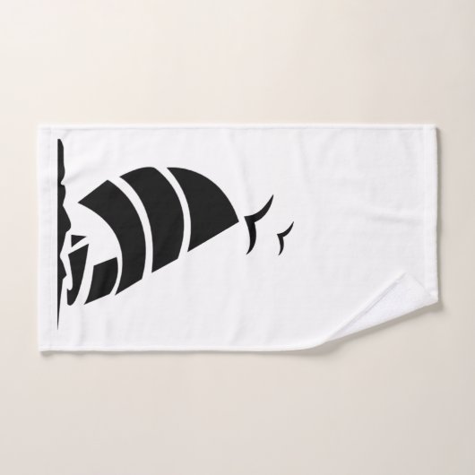Badhanddoekset " Black SailBoat " Bad Handdoek (Handdoek)
