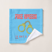 badhanddoekset "FREE SPEECH IS GEEN CRIMINE" Bad Handdoek (Wasdoekje)