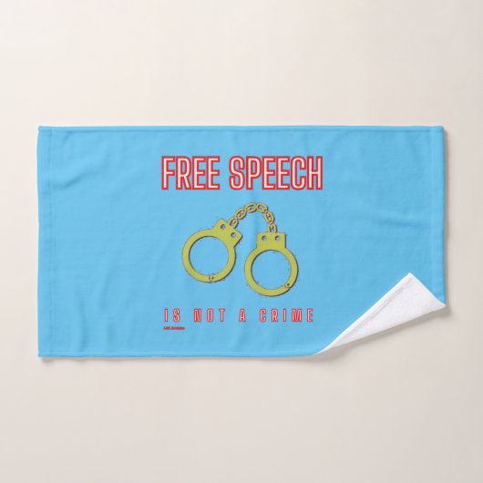 badhanddoekset "FREE SPEECH IS GEEN CRIMINE" Bad Handdoek (Handdoek)