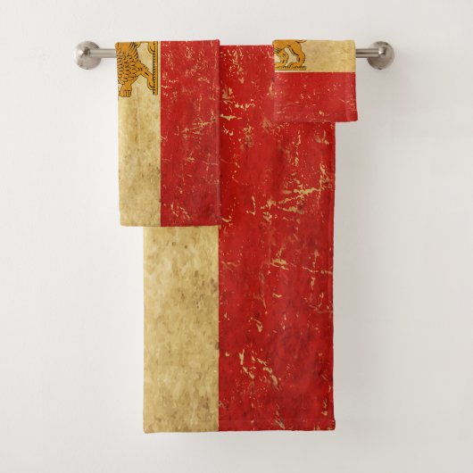 Badhanddoekset Iran Vlag Leeuw en Zonnescherm van Bad Handdoek (Insitu)