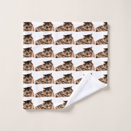 Badhanddoekset - Maine Coon Cat Bad Handdoek (Wasdoekje)