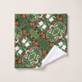 Badhanddoekset - Monarchen op kamperfoelie Bad Handdoek (Wasdoekje)