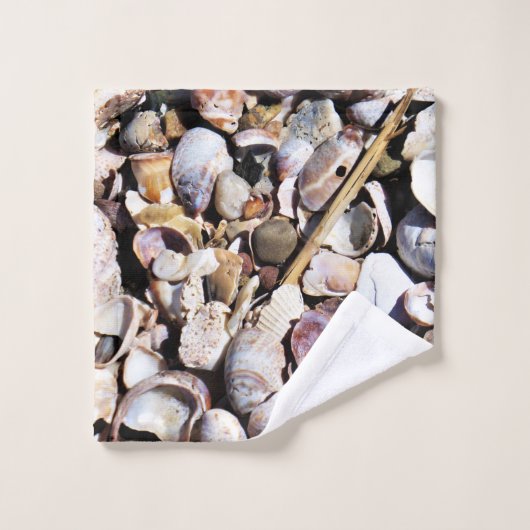 Badhanddoekset - Sea Shells Bad Handdoek (Wasdoekje)