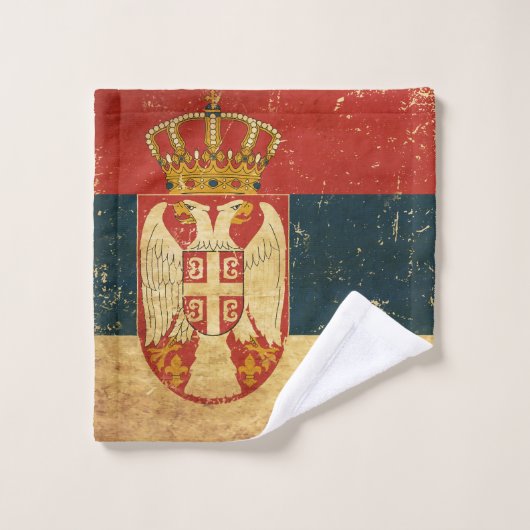 Badhanddoekset Servië vlag Bad Handdoek (Wasdoekje)