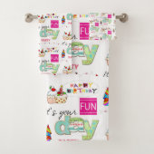 Badhanddoeksets, Happy Birthday FUN Cupcake Bad Handdoek (Insitu)